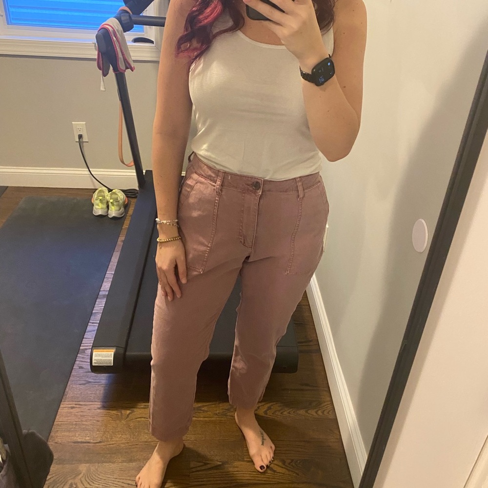 Pink cargo/carpenter style pants